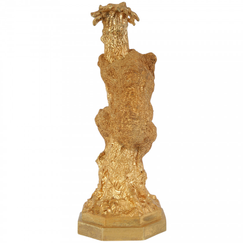 Bronze candlestick "Bear climbing a tree"