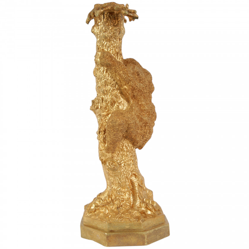 Bronze candlestick "Bear climbing a tree"