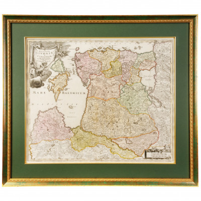 Карта Ливонии и Курляндии 