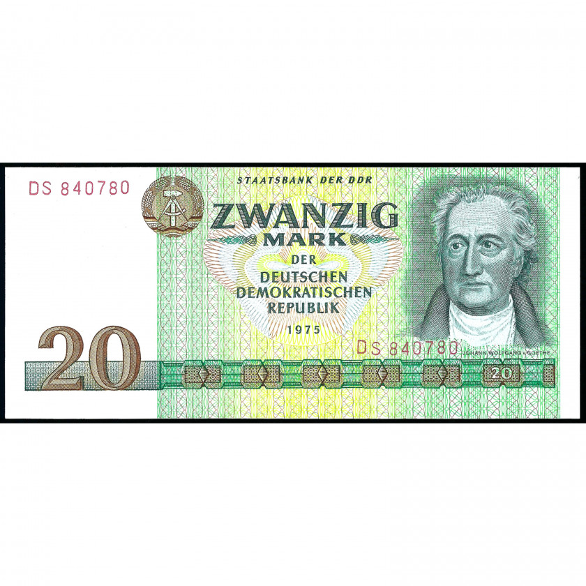 20 Mark, Germany (Democratic Republic), 1975 (UNC), Pick 29a