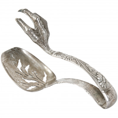 Серебряные щипцы для льда Tiffany "Ромашки"