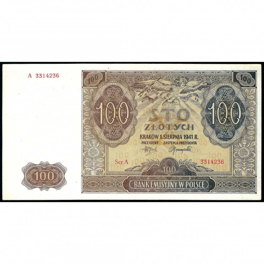 100 Zlotych, Poland, 1941 (AU), Pick 103