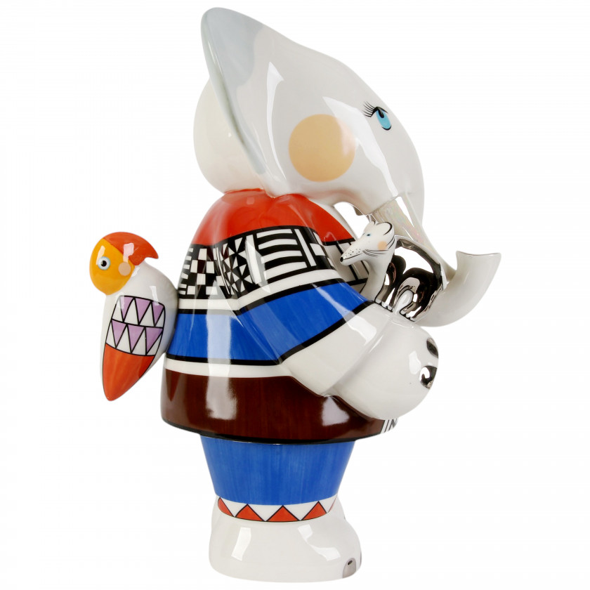 Large porcelain figure "Elephant Tom, Benedikt and Friends, Limited Edition"