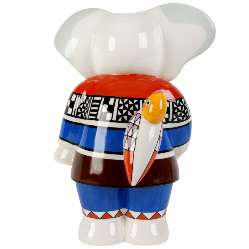 Large porcelain figure "Elephant Tom, Benedikt and Friends, Limited Edition"