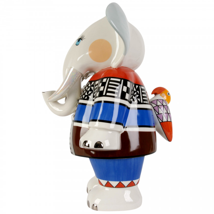 Large porcelain figure "Elephant Tom, Benedikt and Friends, Limited Edition"