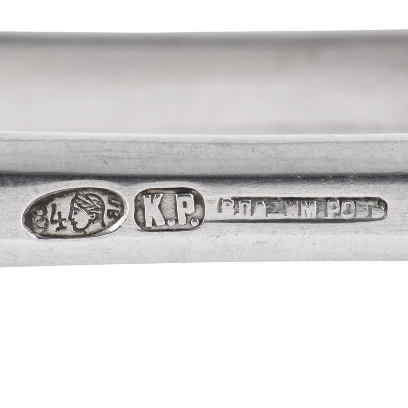 Silver asparagus-tongs