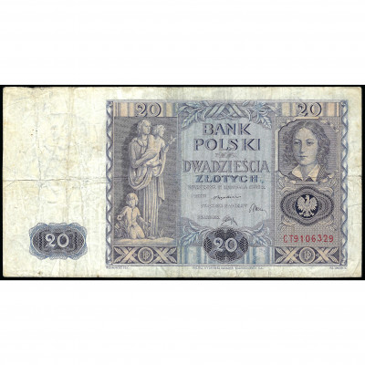 20 Zlotu, Polija, 1936 (F), Pick 77