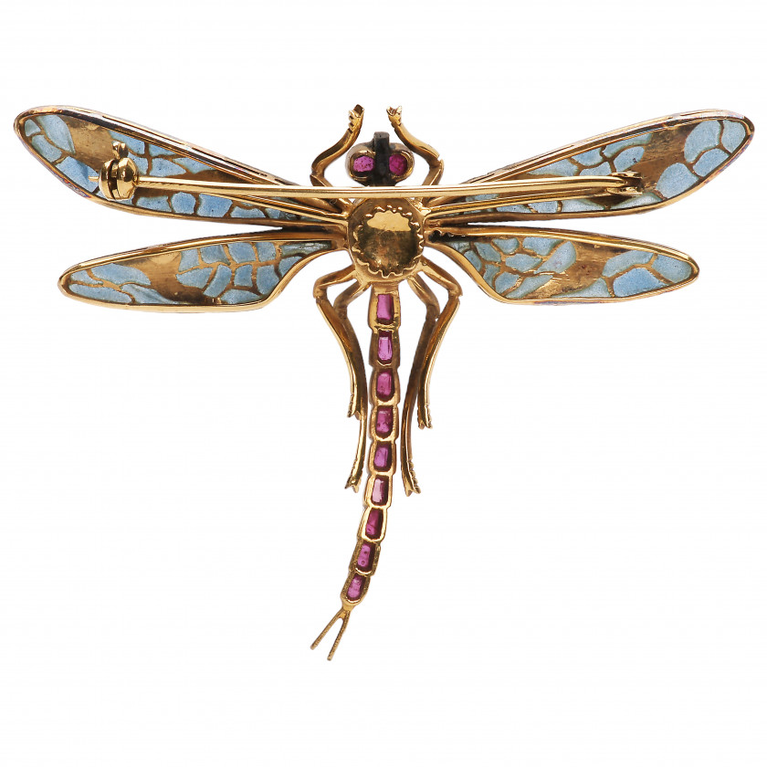 Gold brooch "Dragonfly"