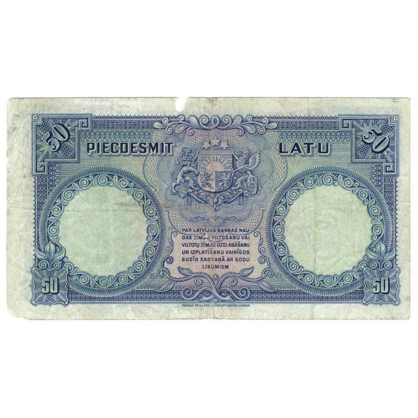 50 Lats, Latvia, 1934 (F)