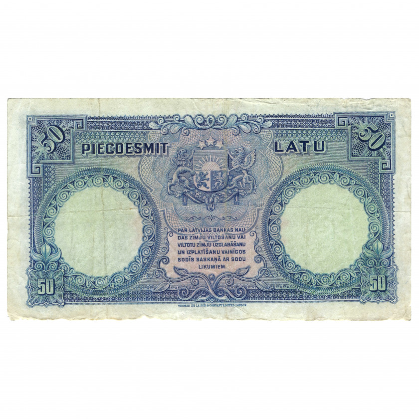 50 Lats, Latvia, 1934 (VF)