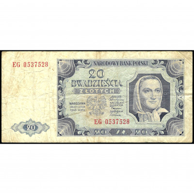 20 Злотых, Польша, 1948 (F), Pick 137
