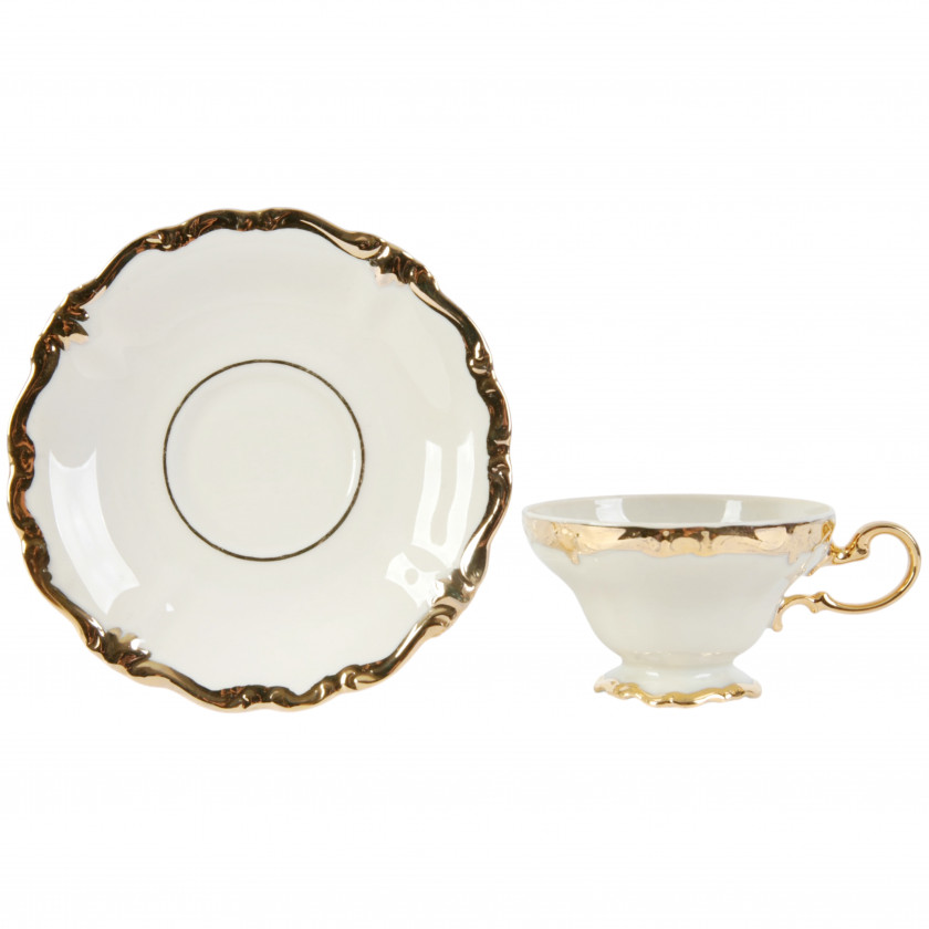 Фарфоровая кофейная чашечка с блюдцем