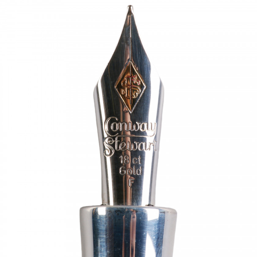 Silver Pen "Conway Stewart Romanoff Fountain Pen"