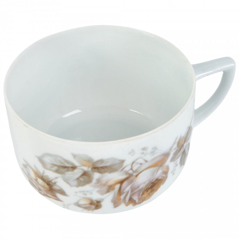 Porcelain coffee cup and saucer