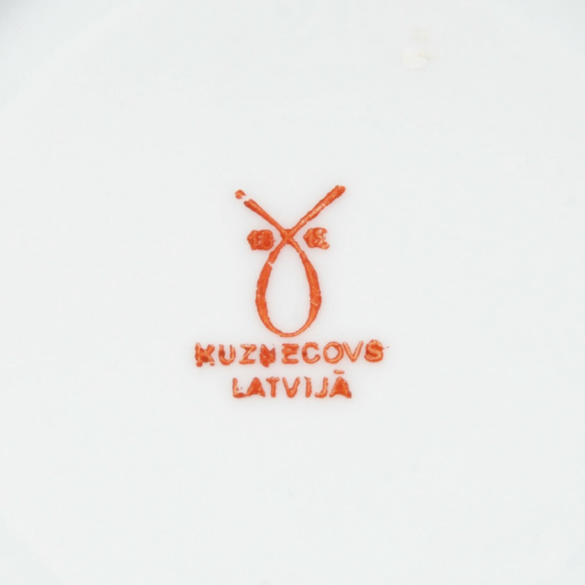 Porcelain coffee cup and saucer