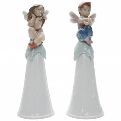 A pair of porcelain bells 