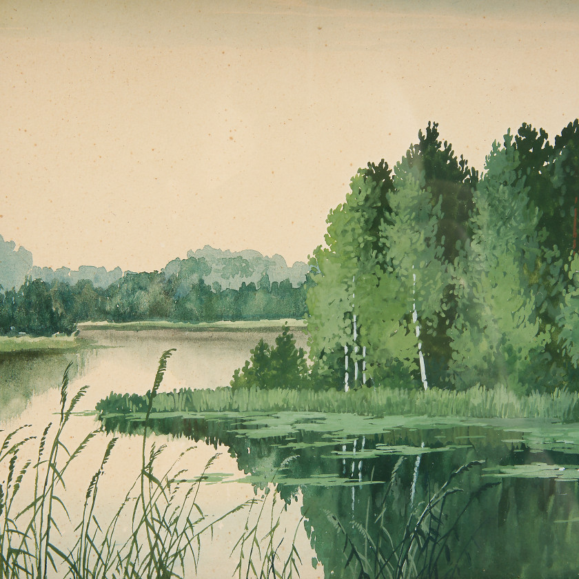 Watercolor "Summer Landscape"