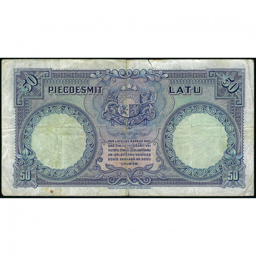 50 Лат, Латвия, 1934 г. (F), Pick 20a