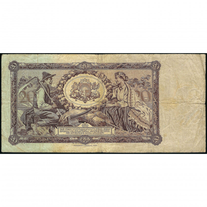 20 Лат, Латвия, 1935 г. (F), Pick 30a