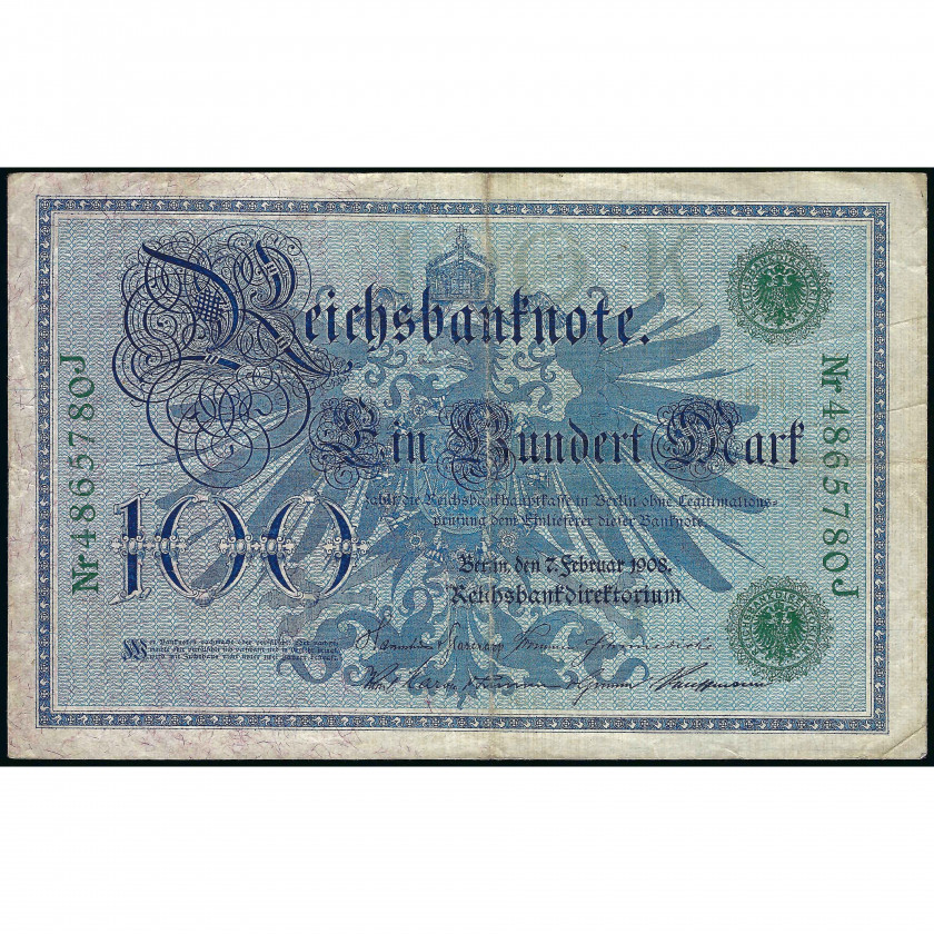 100 Mark, Germany, 1908 (VF), Pick 34