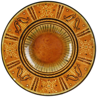 Большая керамическая декоративная тарелка