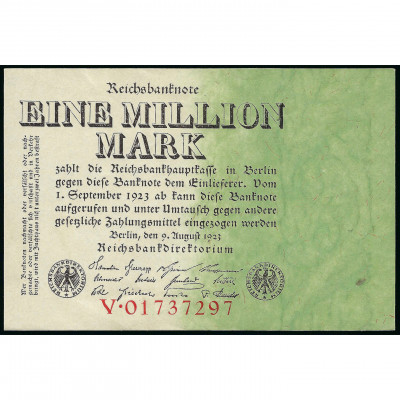1 Миллион Марок, Германия, 1923 (UNC), Pick 1...