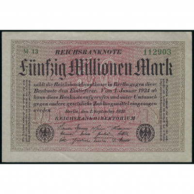 50 Миллионов Марок, Германия, 1923 (AU), Pick...