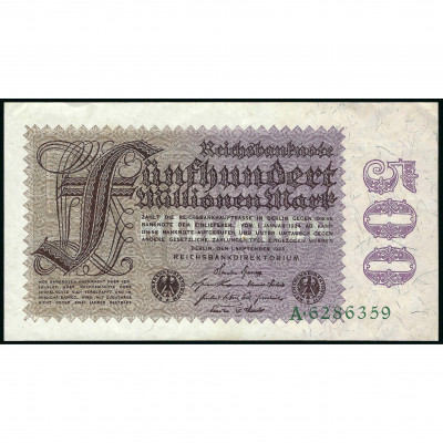 500 Миллионов Марок, Германия, 1923 (AU), Pic...