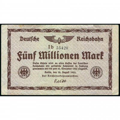 Нотгельд, 5 Миллионов Марок, Германия – Берли...