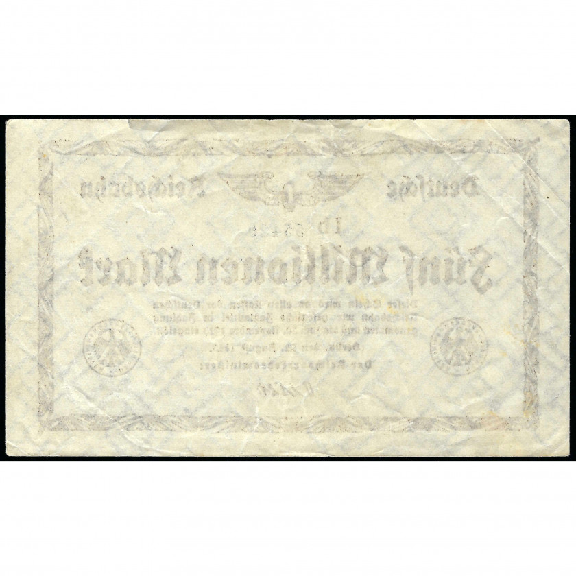 Нотгельд, 5 Миллионов Марок, Германия – Берлин, Германские железные дороги, 1923 (VF), Pick S1013b