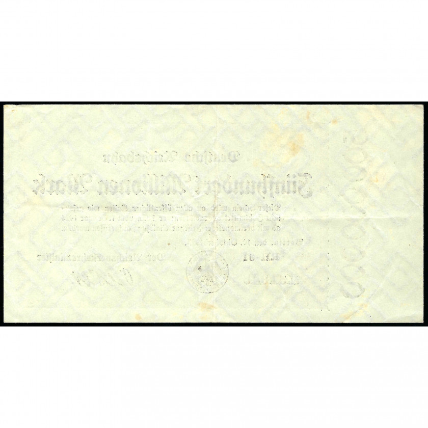 Нотгельд, 500 Миллионов Марок, Германия – Берлин, Германские железные дороги, 1923 (XF), Pick S1019