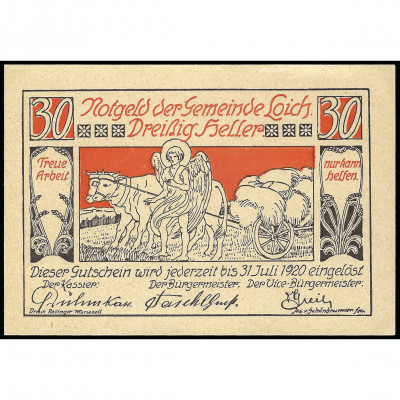 Нотгельд, 30 Геллеров, Австрия - Муниципалите...