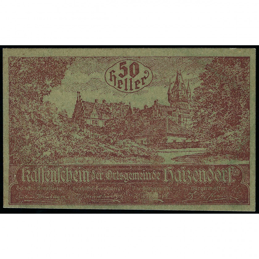 Нотгельд, 50 Геллеров, Австрия - Муниципалитет Хайзендорф, 1920 г. (UNC)