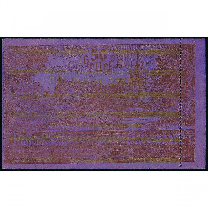 Нотгельд, 50 Геллеров, Австрия - Муниципалитет Хайзендорф, 1920 г. (UNC)