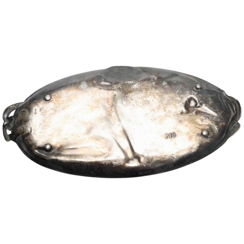 Посеребренный поднос в стиле Ар-Нуво