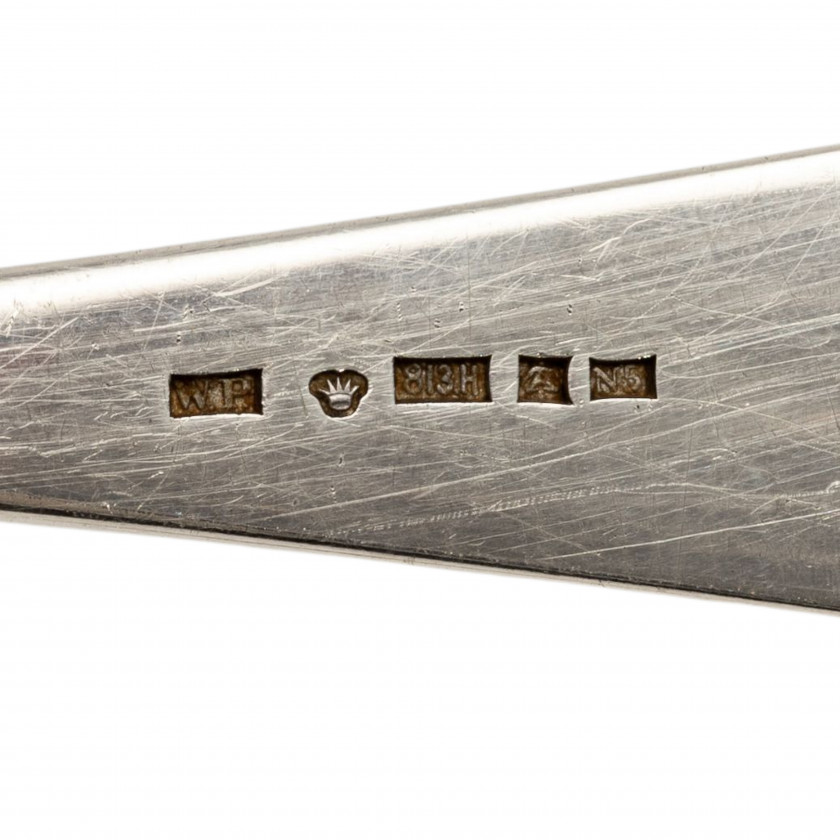 Silver flatware set for 12 persons