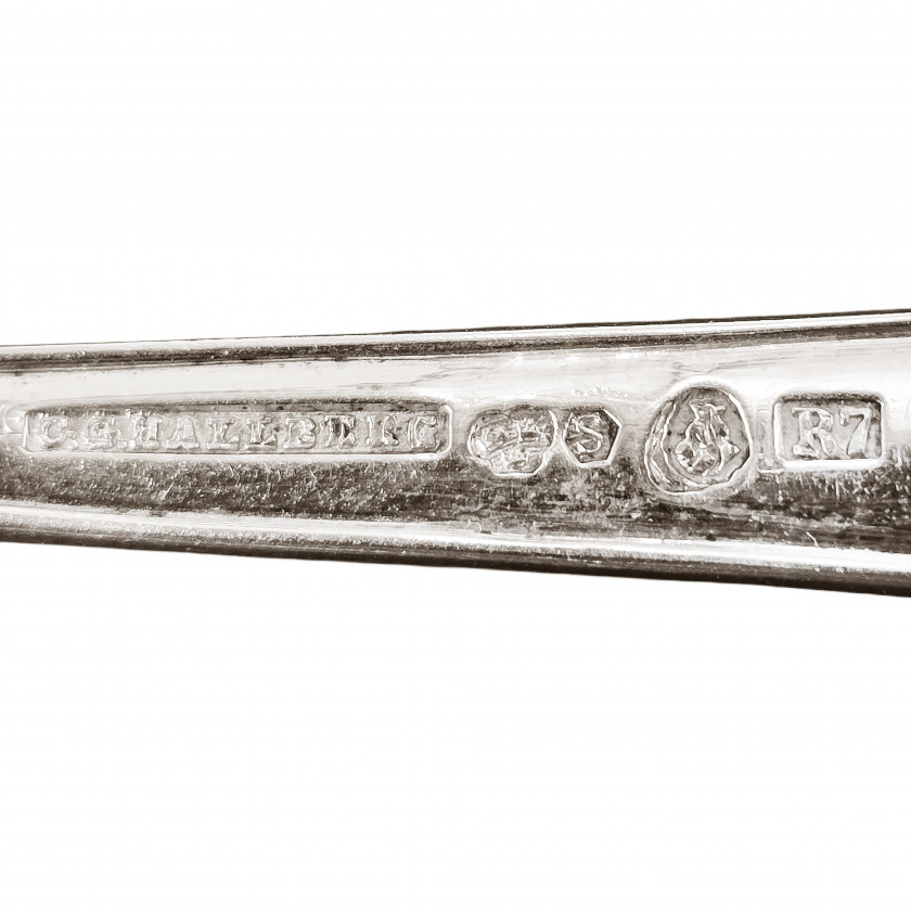 Silver flatware set for 12 persons