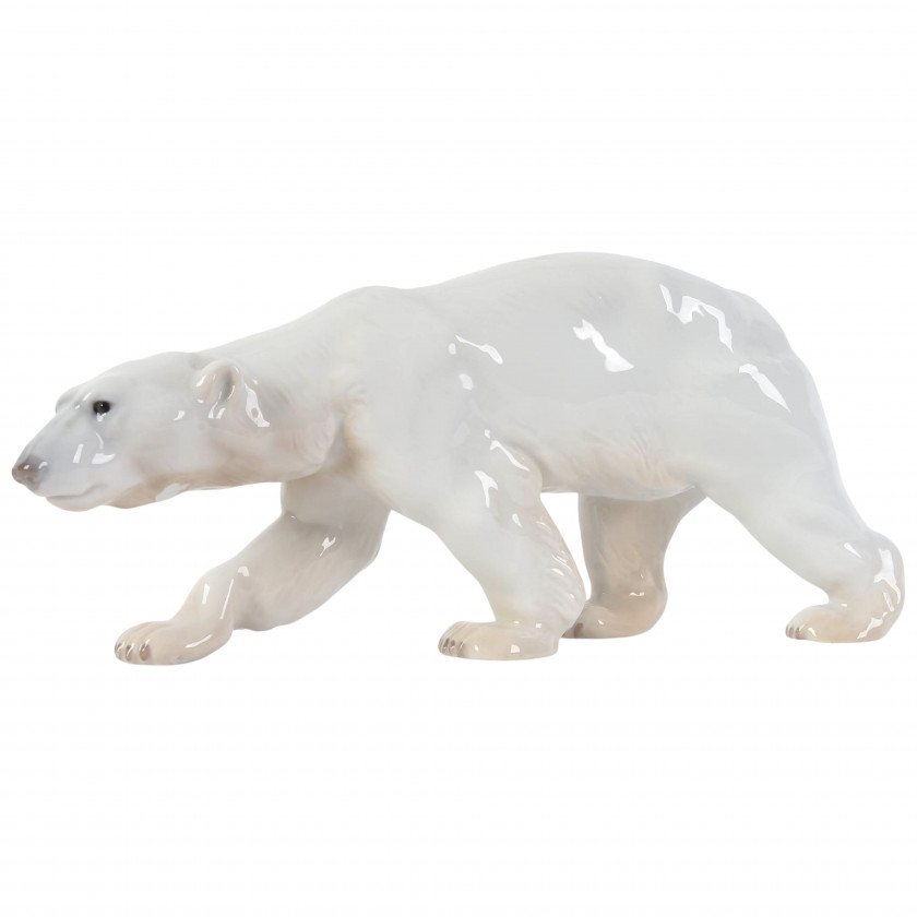 Фарфоровая фигура "Белый медведь"