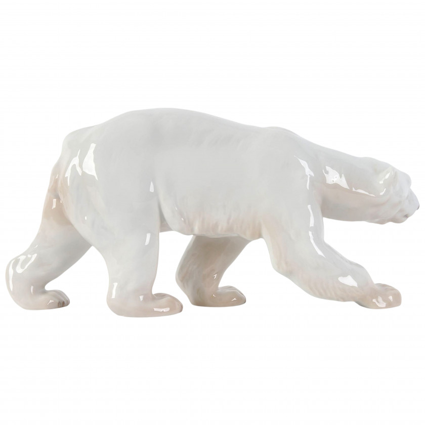 Фарфоровая фигура "Белый медведь"
