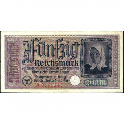 50 Рейхсмарок, Оккупированные территории Герм...