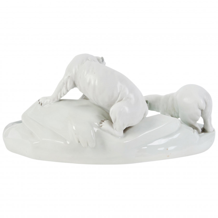 Фарфоровая чаша "Два белых медведя"