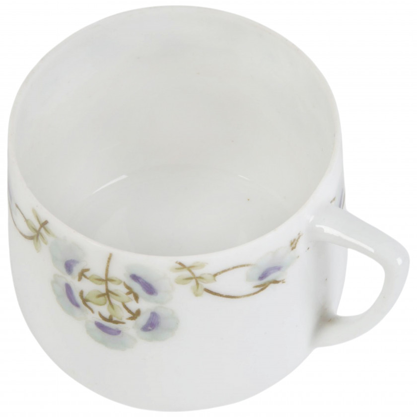 Фарфоровая чайная чашечка с блюдцем