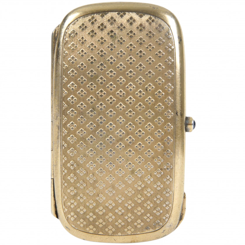 Маленький серебряный дамский портсигар с эмалью