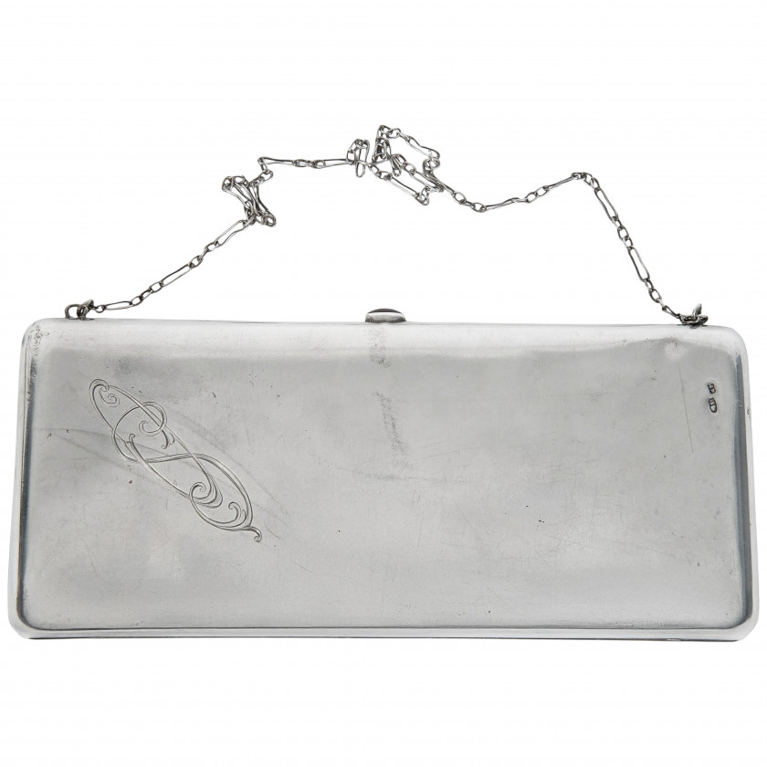 Серебряная театральная сумочка