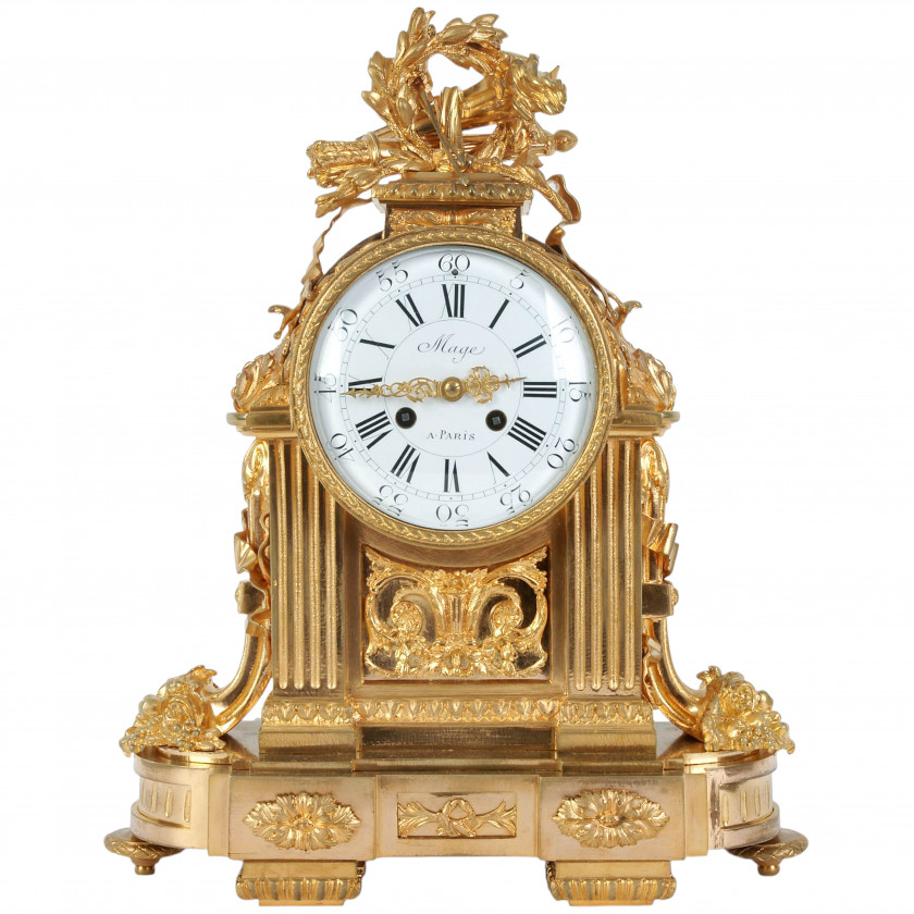 Бронзовые каминные часы