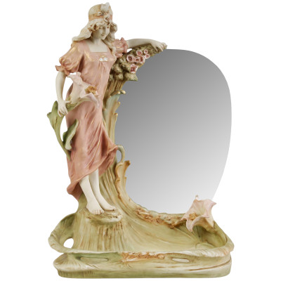 Фарфоровое зеркало для туалетного столика в с...