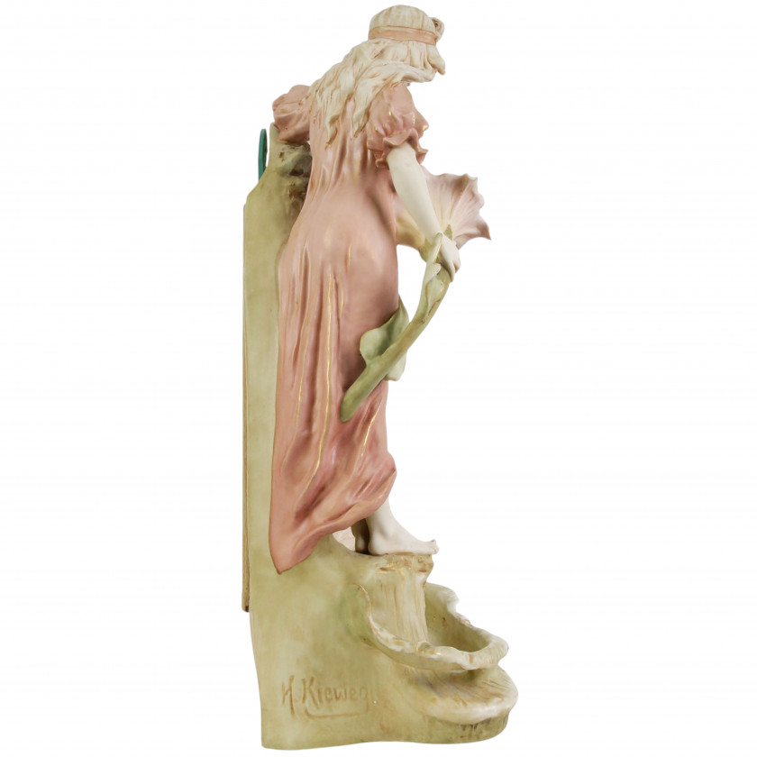 Фарфоровое зеркало для туалетного столика в стиле Ар-Нуво