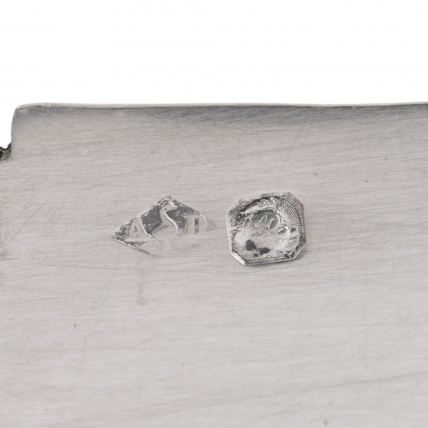 Серебряный сервировочный набор из одинадцати предметов