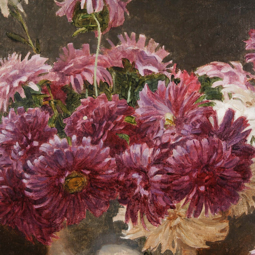 Картина "Натюрморт с астрами"