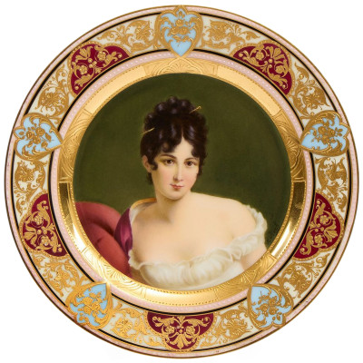 Porcelain decorative plate "Madame Récamier"